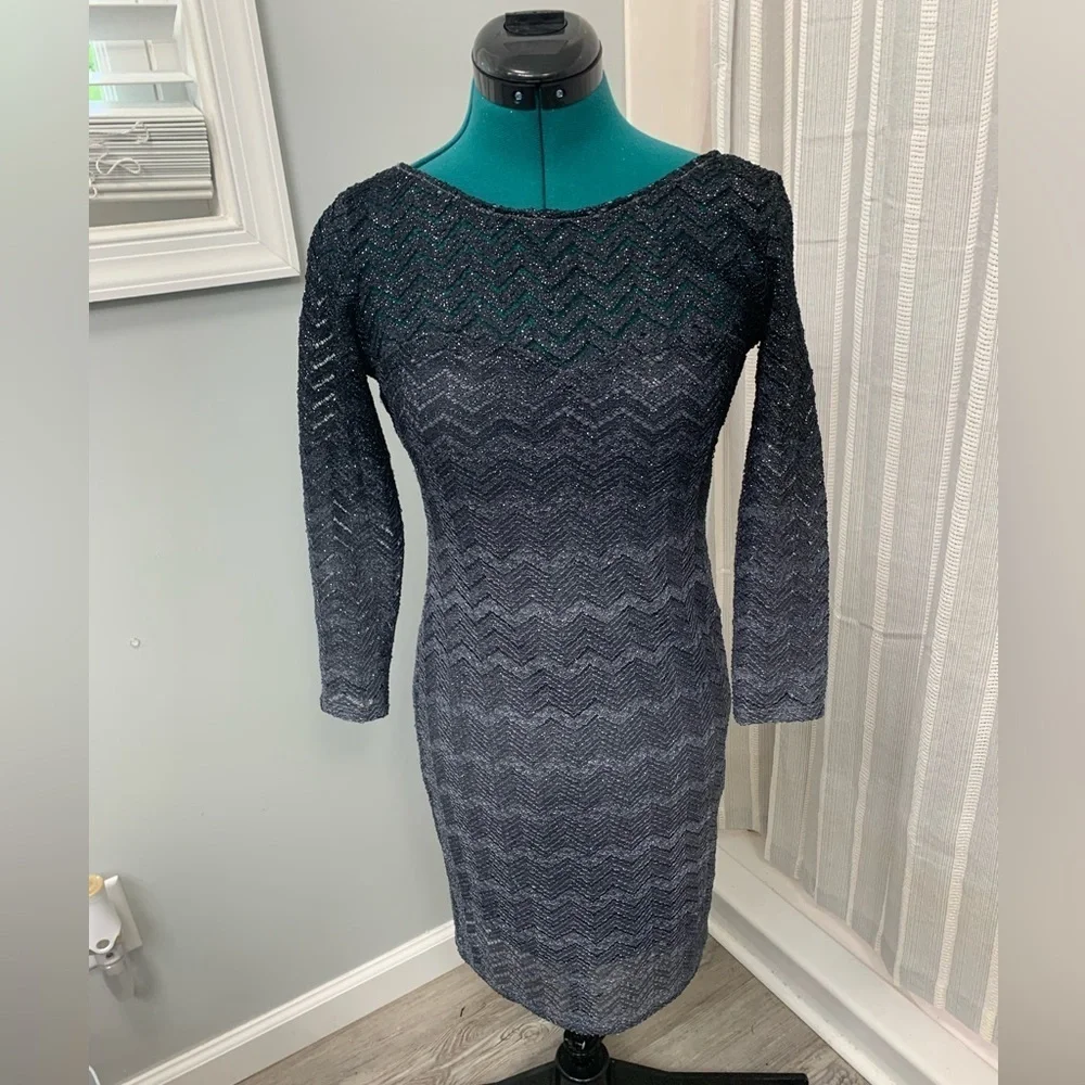 Jump Apparel Lacy Black and Gray‎ Dress Size 7/8